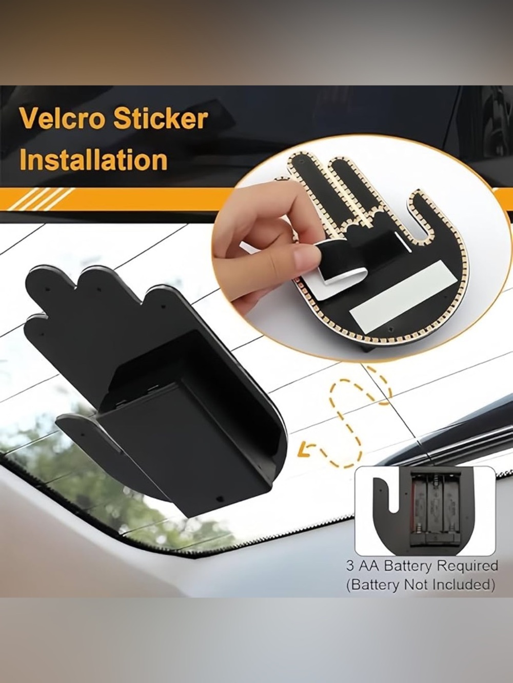 Fun Gesture LED Hand Light for Cars or Windows - Picture 6 of 7